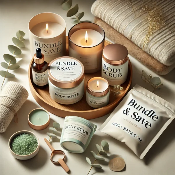 Candle Body scrub body butter bundle gift set