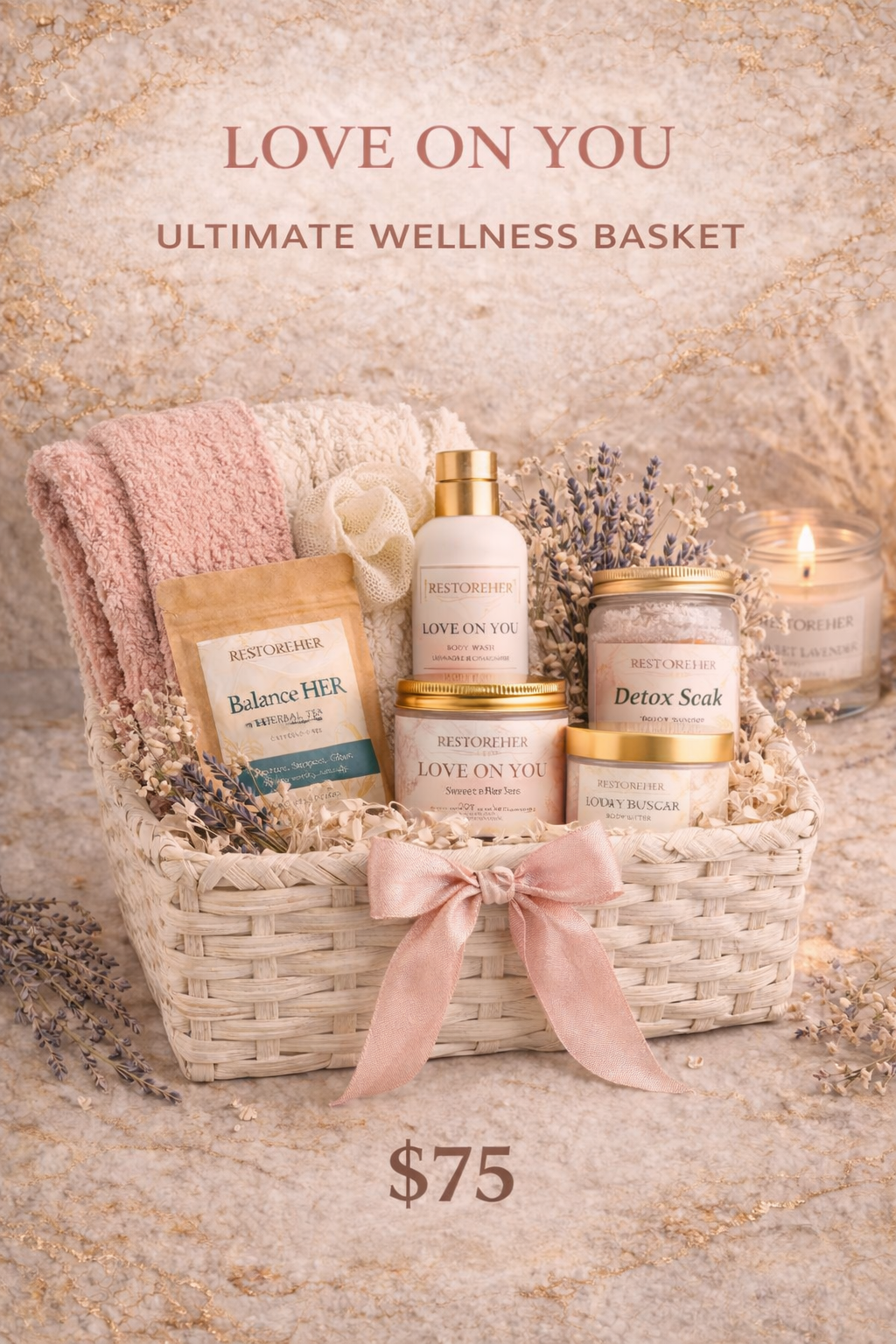 Ultimate Wellness Gift Basket for Women | Love On You Self Care Set