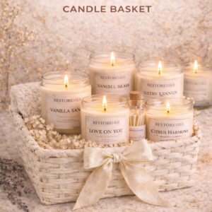 Luxury Candle Gift Basket | Aromatherapy Candles for Relaxation